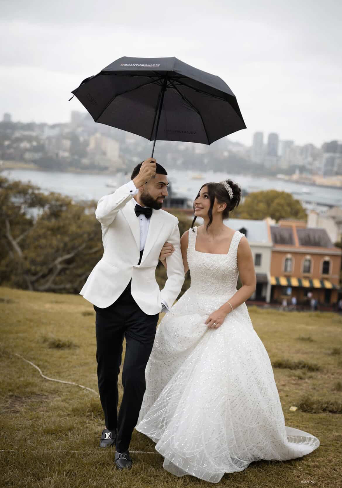 Bride in boutique fitting moment