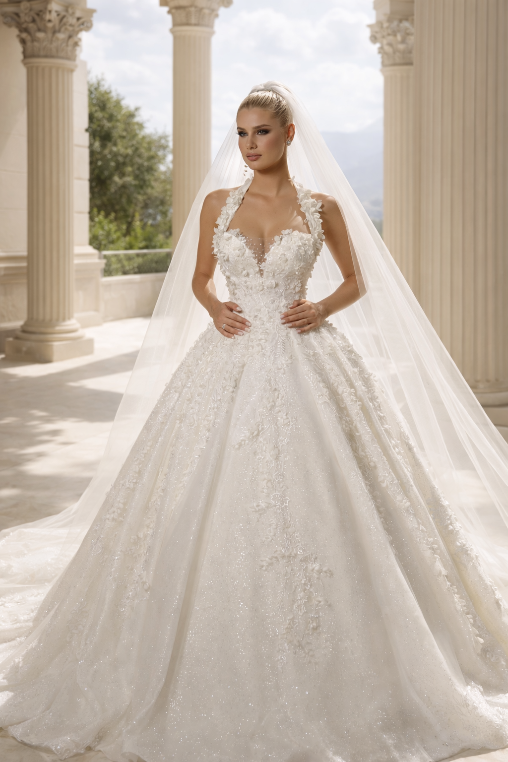 Designer bridal gown by Elvigo Bridal Couture